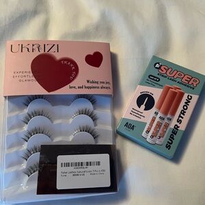 Natural Look False Lashes with AOA Lash Adhesive - Black